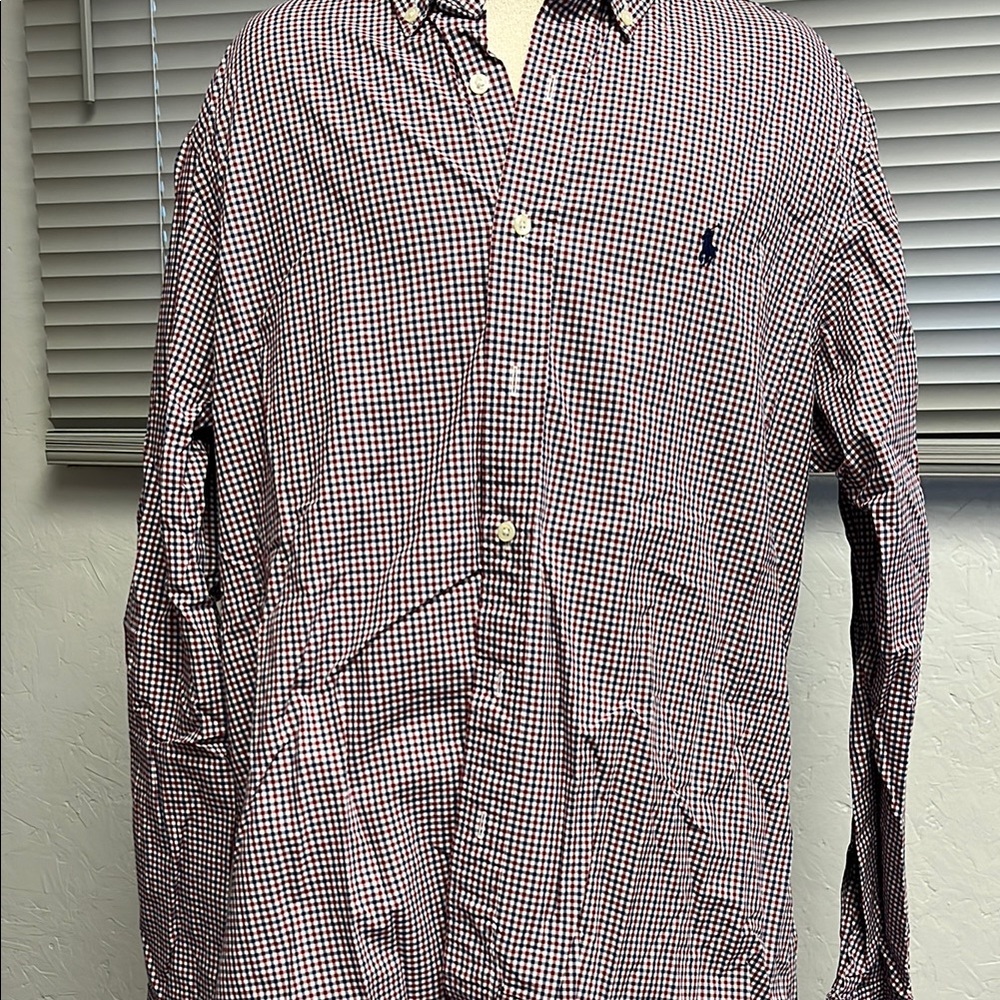 Polo by Ralph Lauren Red Checkered Casual Button Down Shirt